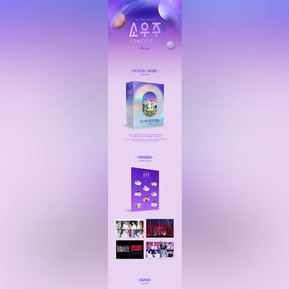 NWOT) BTS 2021 Muster SOWOOZOO BLU-RAY DVD Set Without Photocard